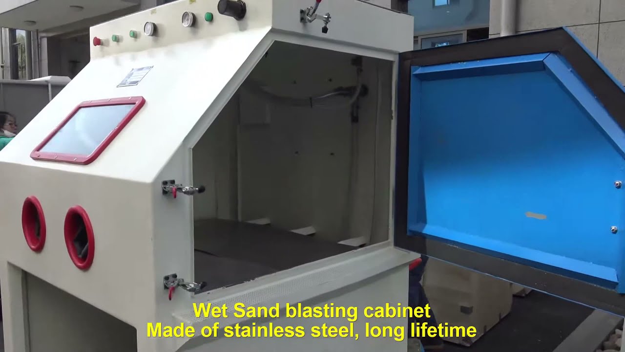 Wet Dustless Sand Blasting Cabinet for Rust Removing