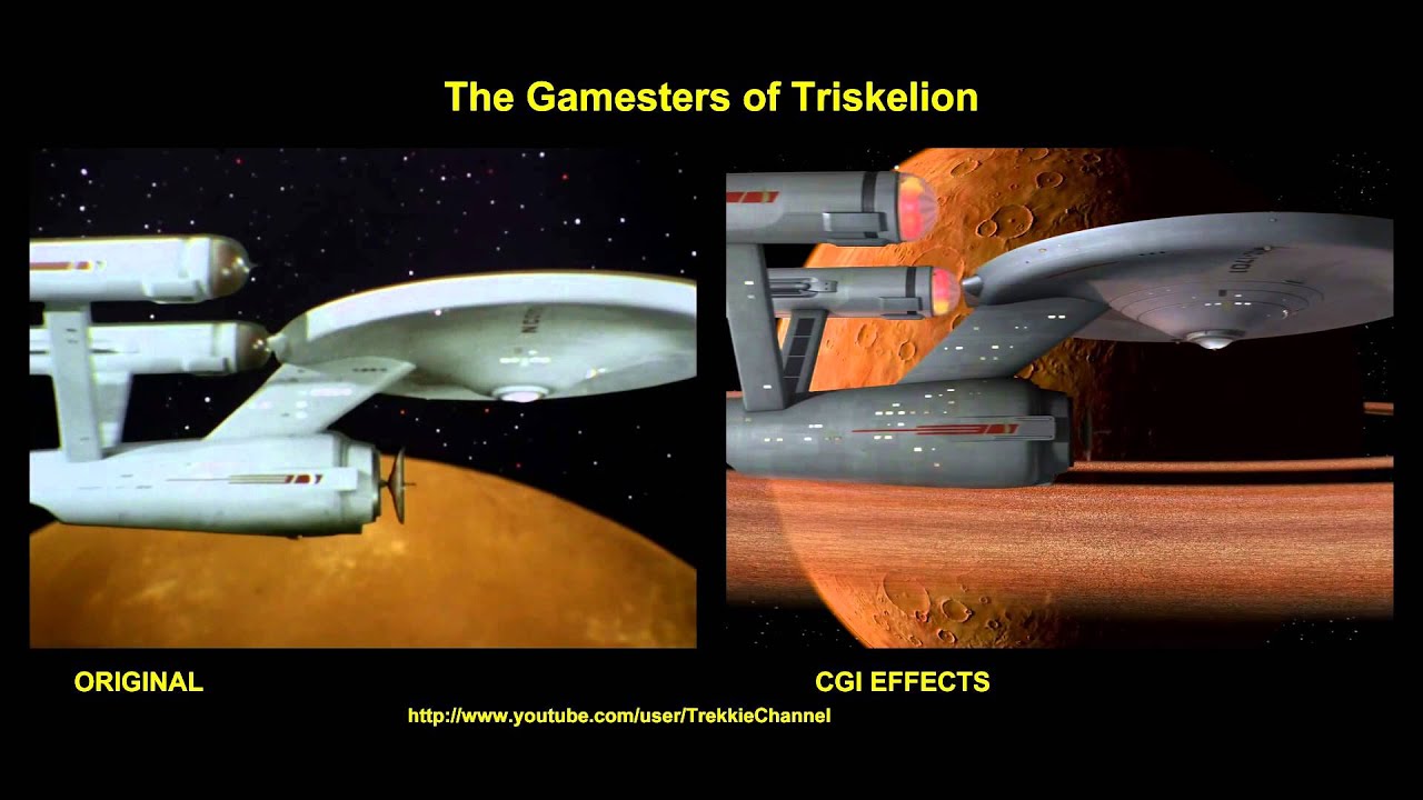 Star Trek - The Gamesters of Triskelion - visual effects comparison