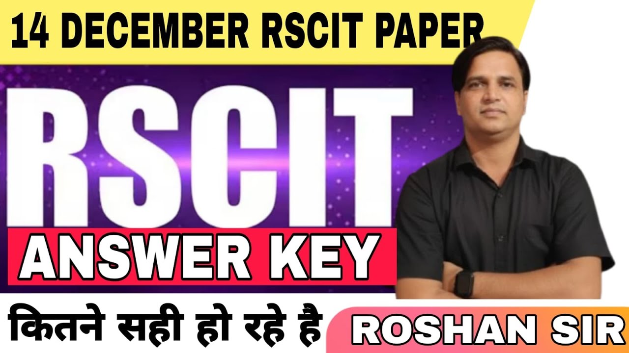 RSCIT Exam Answer Key II 14 December 2025 #rscitanswerkey #rscitexam #oga_classes_malakhera