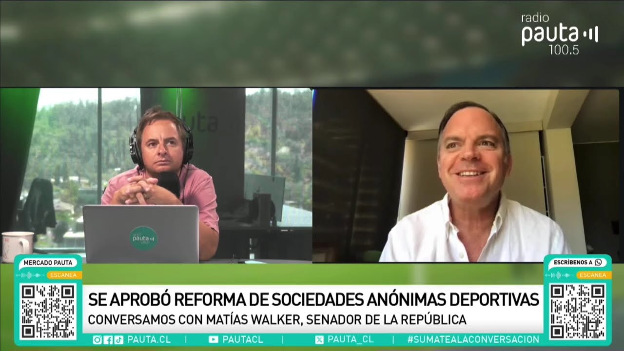 Matias Walker explica en Radio Pauta como sigue tramitaci&oacute;n de nueva ley del futbol profesional 