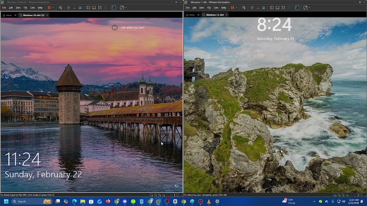 Windows 11 сборка 22621.1702 против Windows 10 сборка 19045.2965