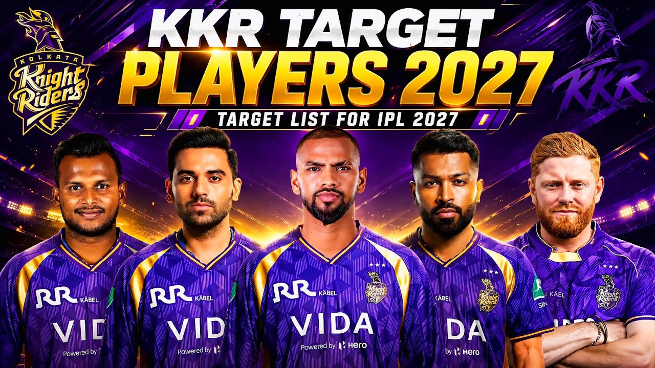 Kkr Target Players 2027 - Kkr New Players 2027 - Kkr Team IPL 2027