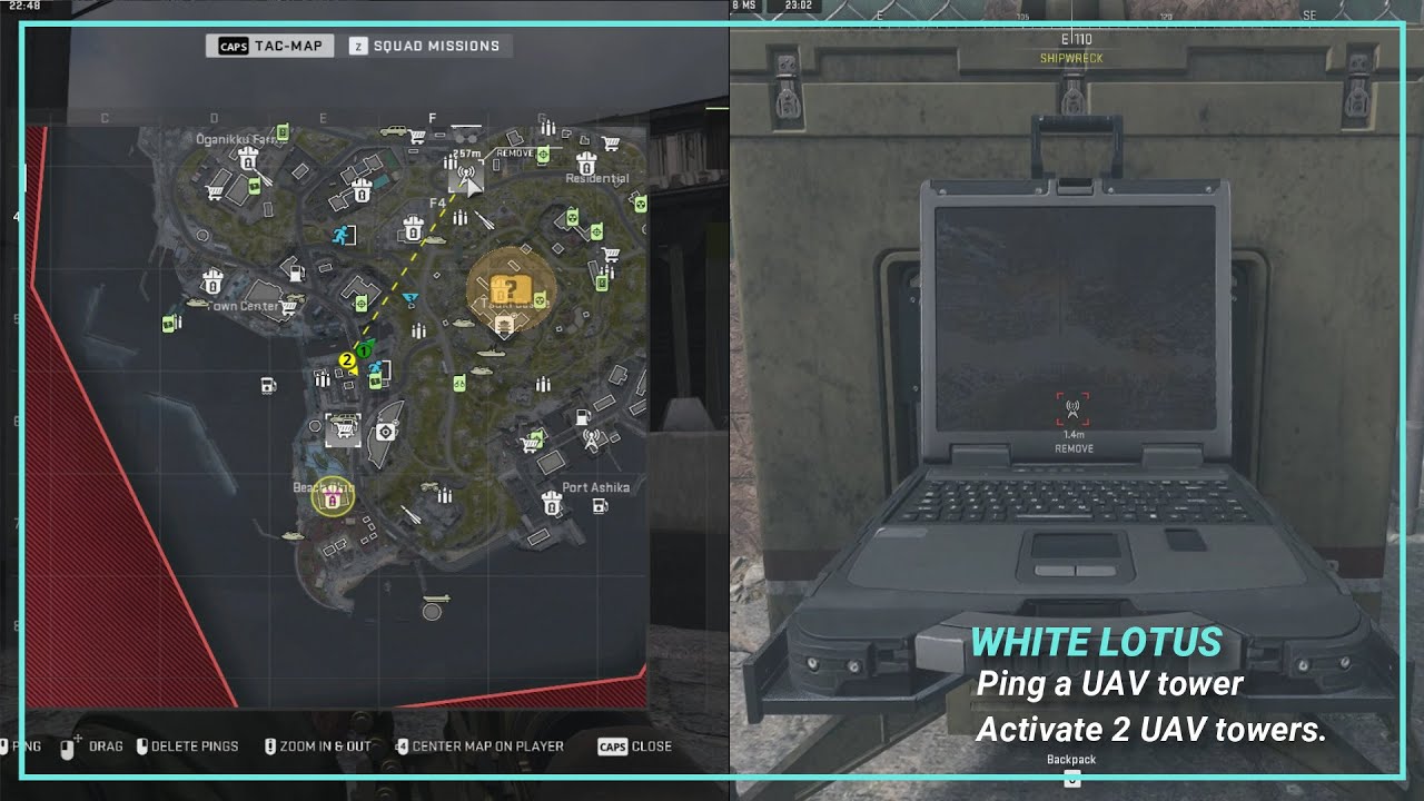 DMZ - Information Seeker - Ping a UAV tower - Activate 2 UAV towers