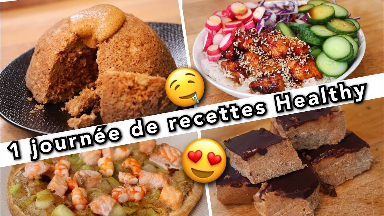 4 RECETTES HEALTHY, FIT  ET GOURMANDES 😍😍‼️ (petit-déjeuné/ Midi / collation / soir)