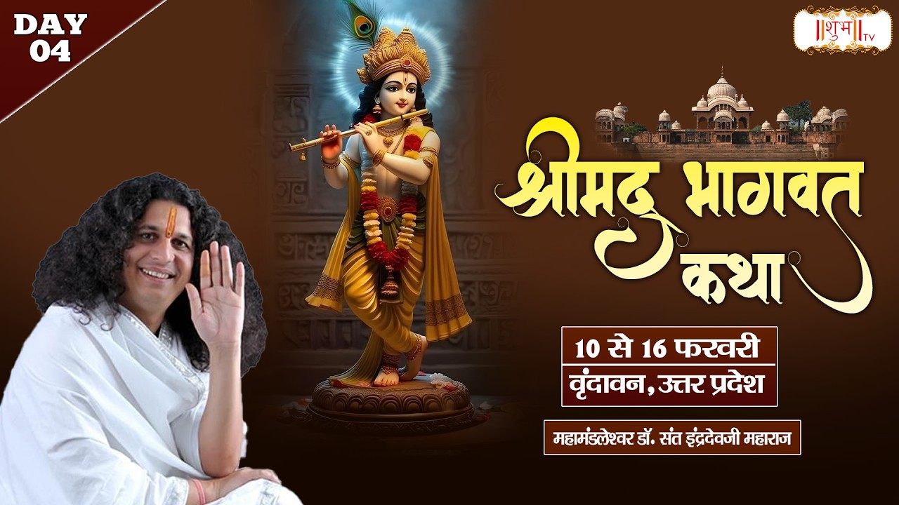Live : Shrimad Bhagwat Katha By PP. Indradev Ji Maharaj ~ 13 Feb. | Vrindavan, U.P. | Day 04