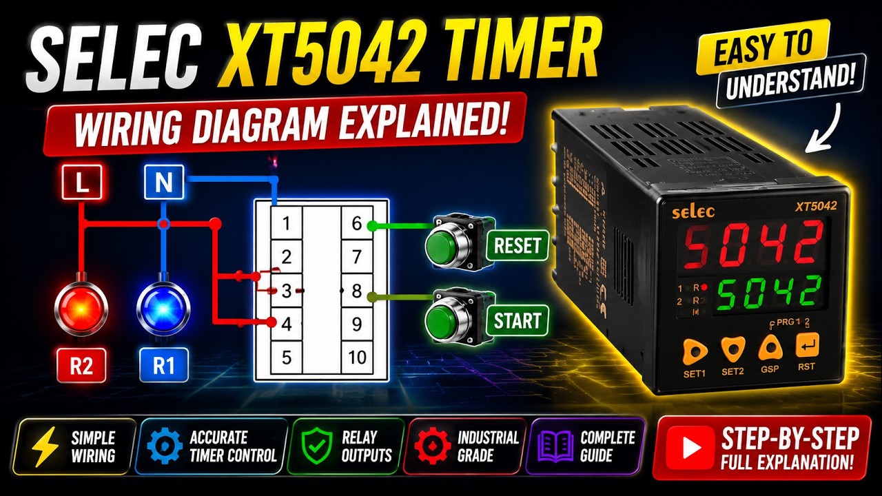 selec timer XT5042 programming and wiring details.#selectimer #sudhirtechnical