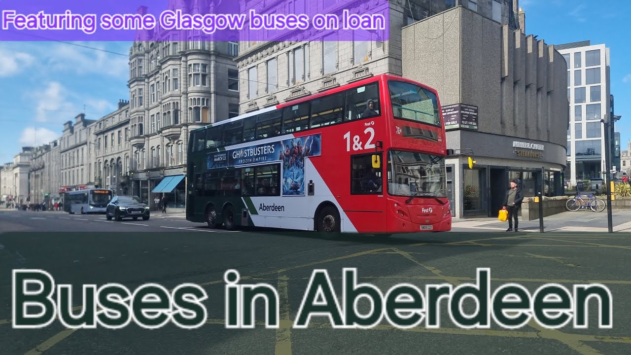 Buses in Aberdeen *Glasgow buses on loan*