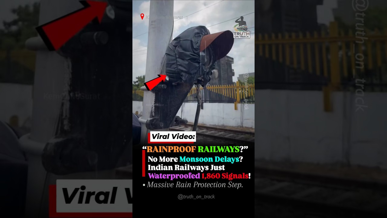 No More Monsoon Delays? Indian Railways Waterproofs 1,860 Signals #shorts #indianrailways