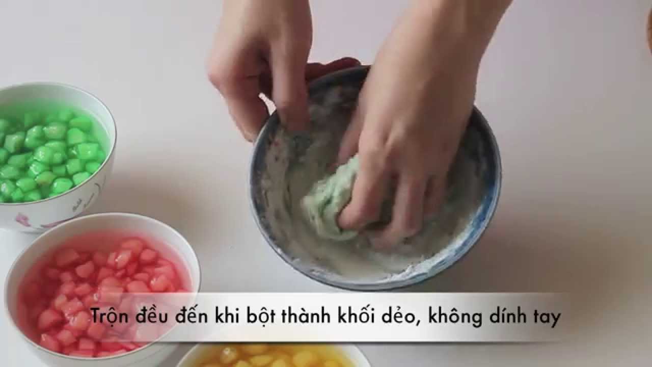LOD CHONG Singapore recipe - Thạch (giun) xanh cho ch&egrave; Th&aacute;i - How to make Lod Chong