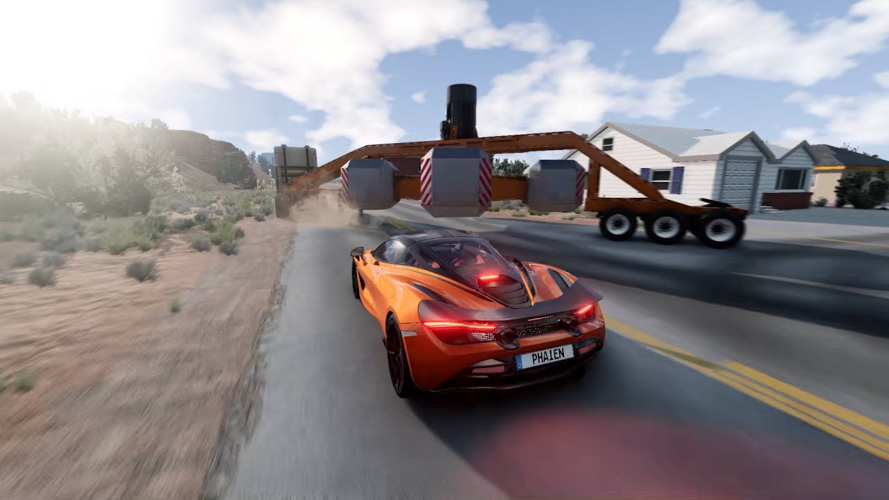 Cars VS Trucks Large spinner 🤯 - Beamng Drive🔥