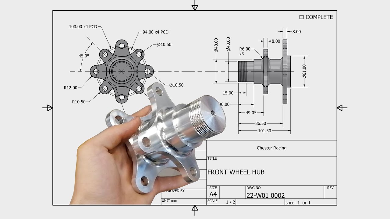 Formula Student Front Hub Manufacture