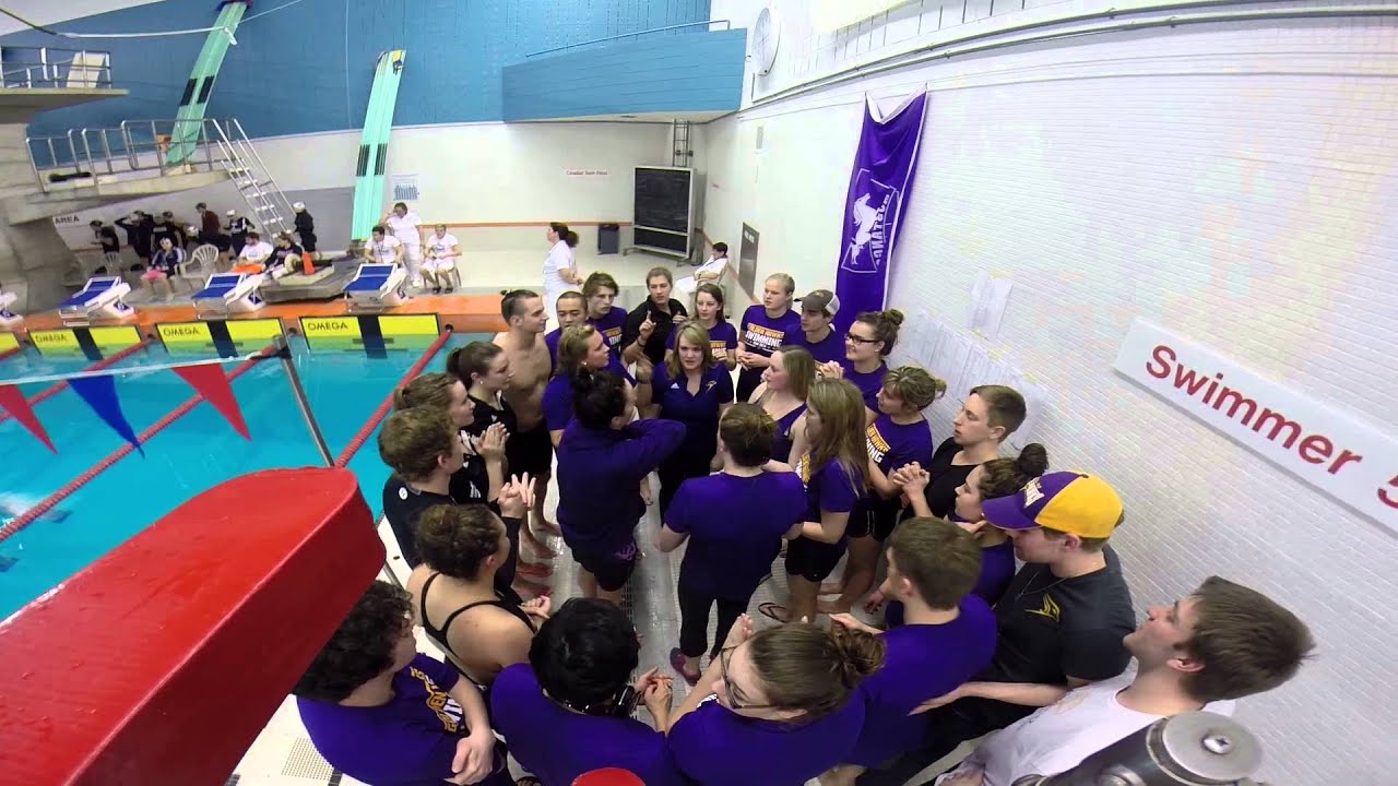 WLU Cheer - OUA Swimming Championship 2014 - BrockU