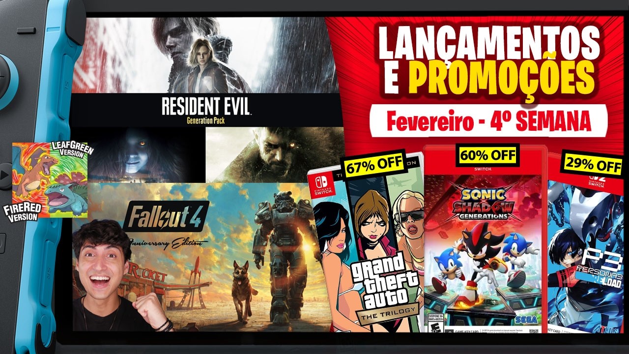 Resident Evil 9-8-7, Fallout e até Pokémon + Muitas Promos | Lançamentos e Promoções Fev 4