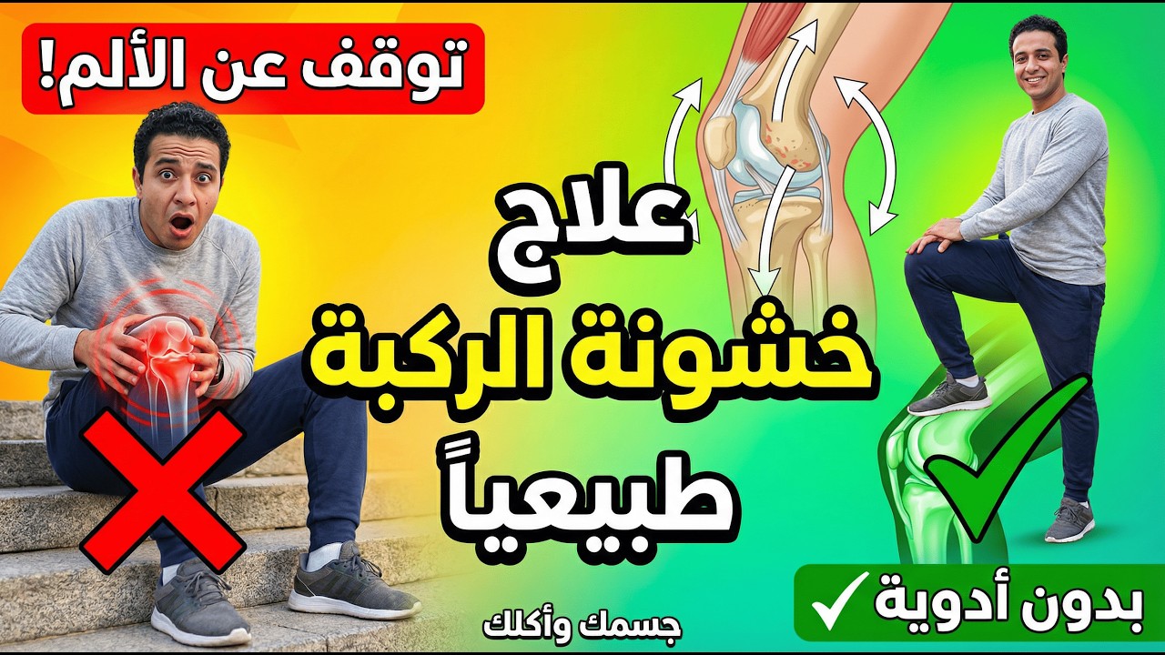 خشونة الركبة وألم المفاصل  7 خطوات علمية لتقليل الألم وتقوية الركبة بدون مسكنات