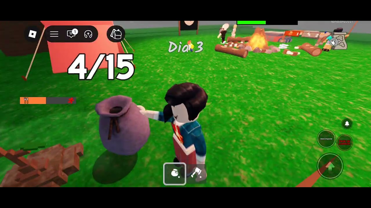 Mais uma vez eu e minha mãe tentando sobreviver 99 noites na Floresta #roblox 