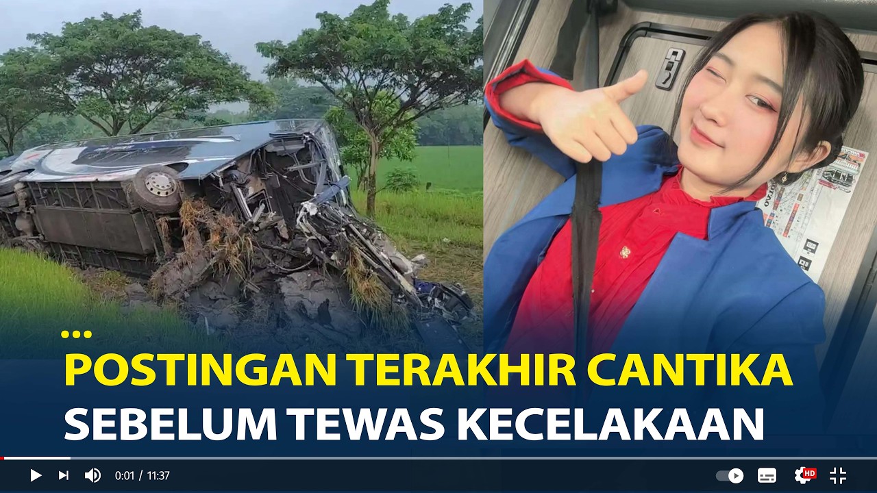 Postingan Terakhir Cantika Pramugari Bus Indorent Sebelum Tewas Kecelakaan di Tol Ngawi Solo