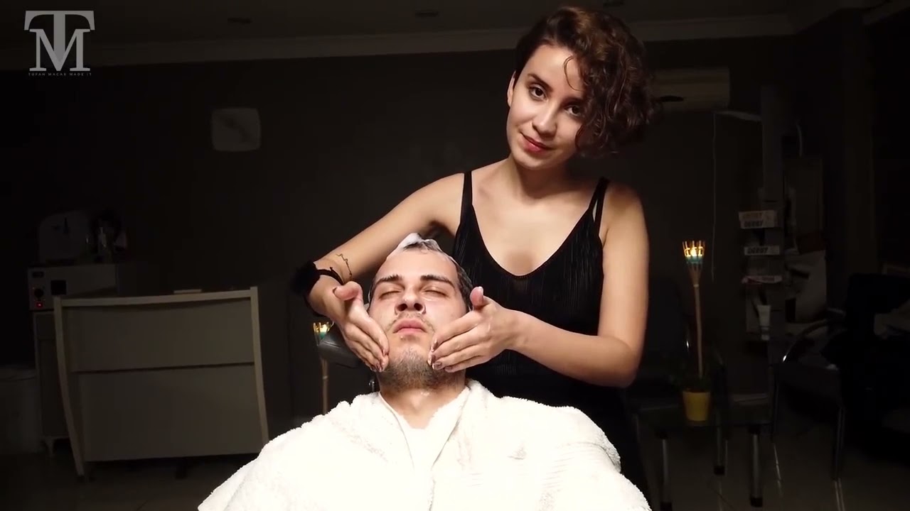 RELAX with SENSITIVE MASSAGE and SCRATCHING THERAPY   ASMR SOUNDS | SHAMPOO AND FACE MASSAGE