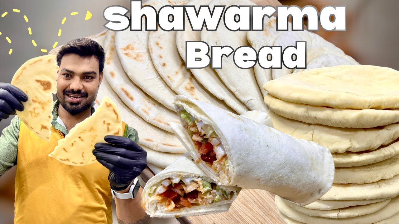 Shawarma Bread Recipe | Commercial Pita Bread Soft and Easy Shawarma Wrap Dough Recipe..