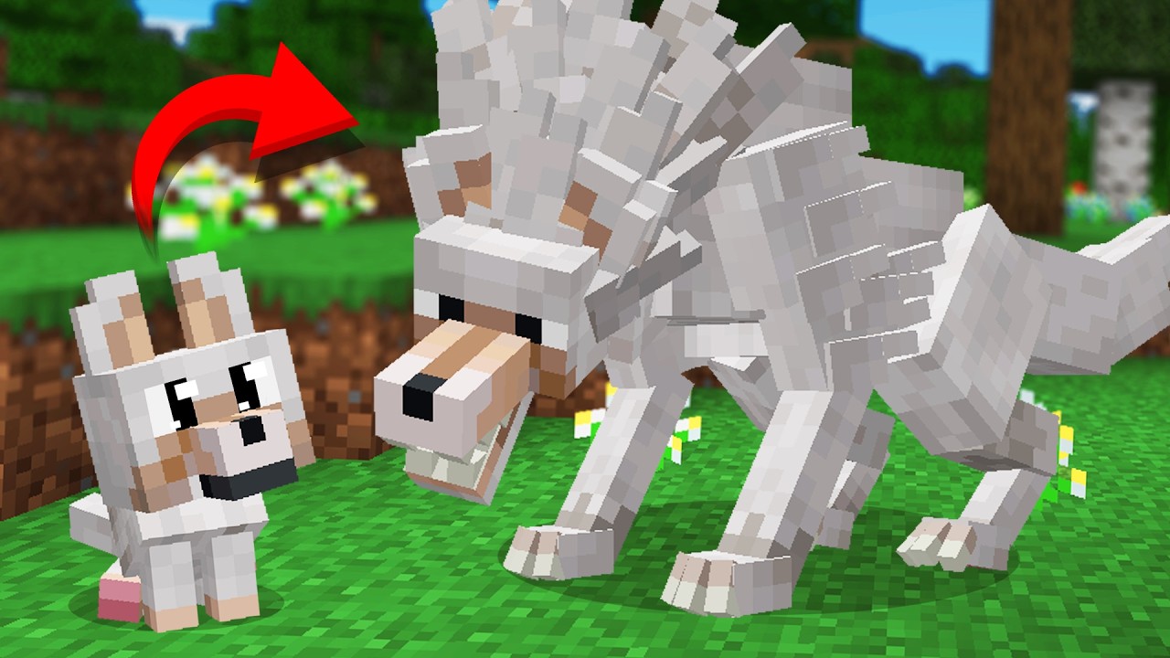 From Baby to Alpha Wolf in Minecraft
