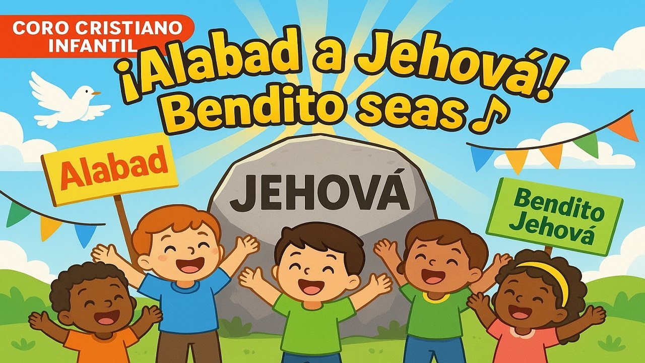 🎵 Alabad a Jehová – Coro Cristiano Animado | Bendito sea Jehová la Roca (Video Oficial)
