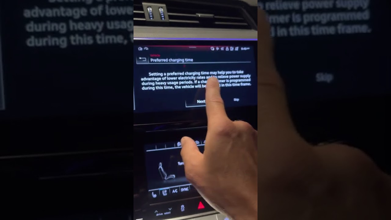 2022 etron S  Setting a delayed charging time in the MMI.
