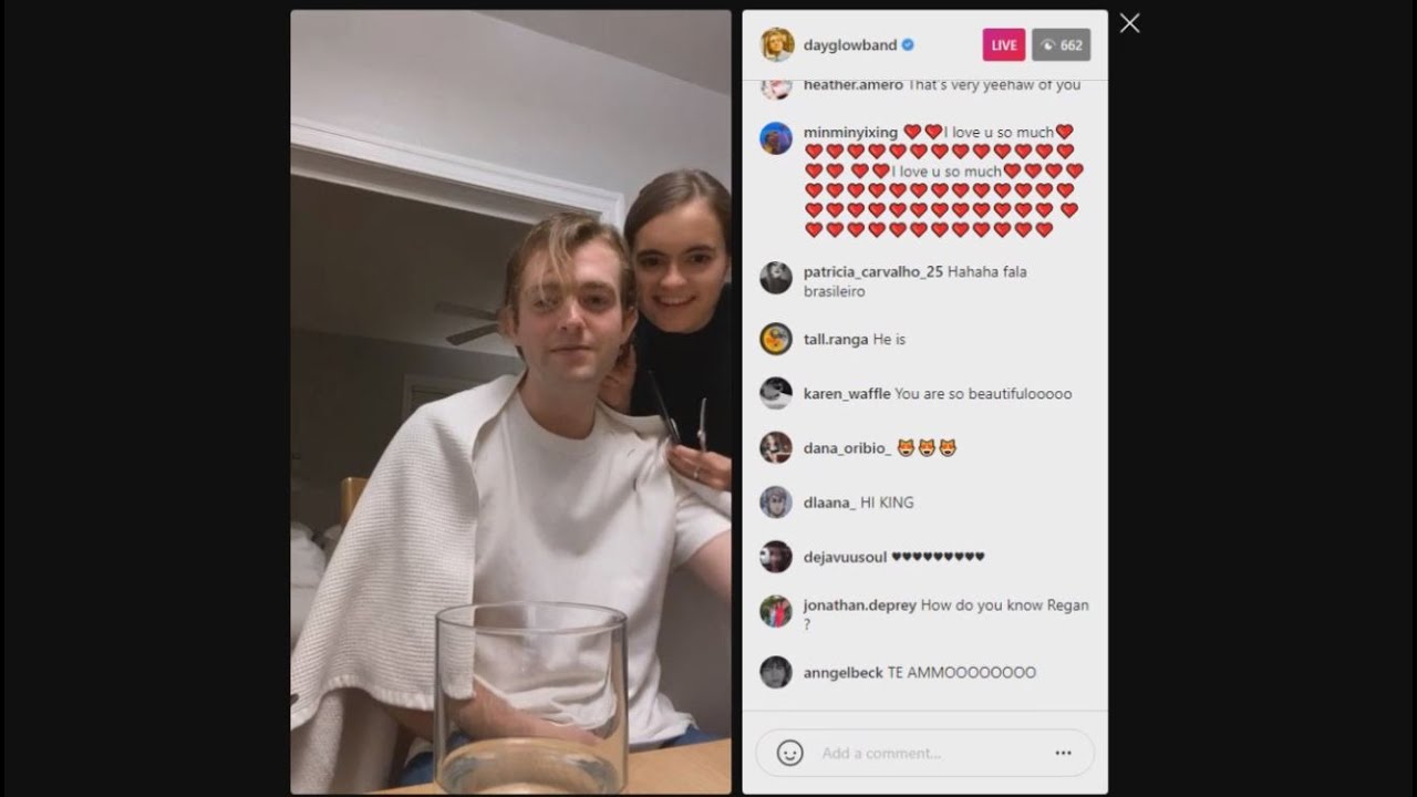 Dayglow Instagram Livestream Q&A - Sloan gets a haircut by Reagan his beautiful fiance!! 💖 3/27/21