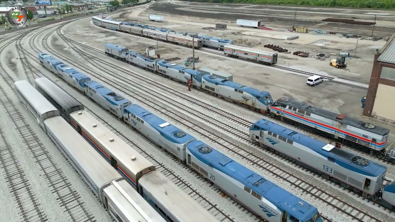 Amtrak Beech Grove Aerial Shops Tour and Drone Tumble