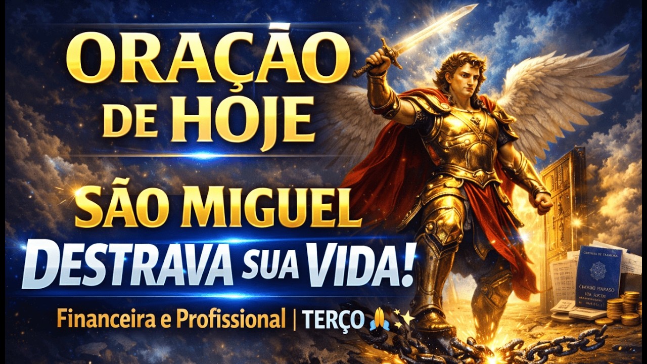 ORAÇÃO DE HOJE: SÃO MIGUEL DESTRAVA SUA VIDA  FINANCEIRA E PROFISSIONAL | TERÇO 🙏✨️