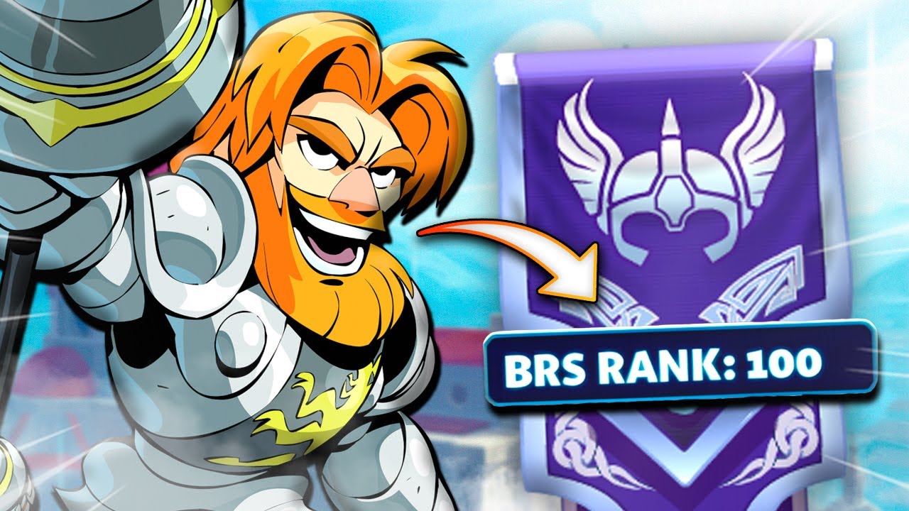 Peguei TOP 100 DO BRASIL jogando de SIR ROLAND NO BRAWLHALLA!
