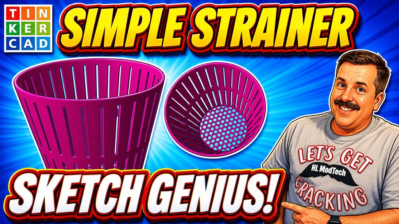 A Tinkercad Strainer: Intersect, Sketch, & Honeycomb Grid Wizardry