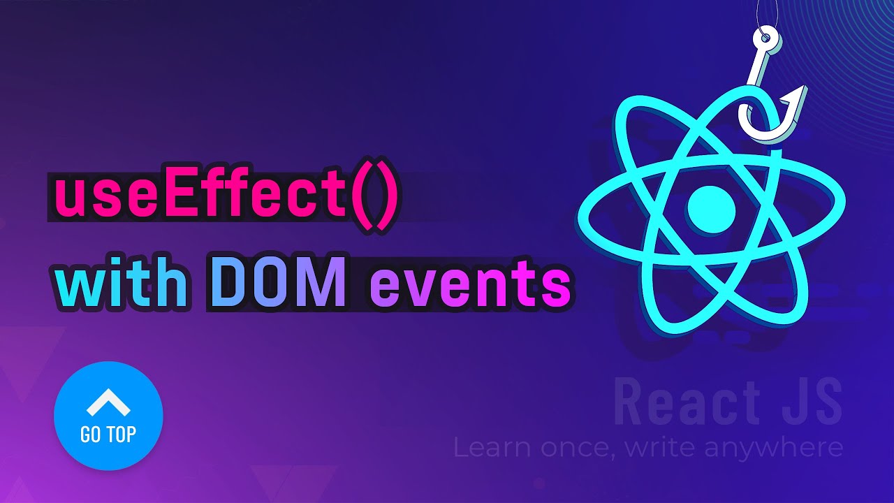 useEffect() with DOM events | React hooks 2021 | React JS