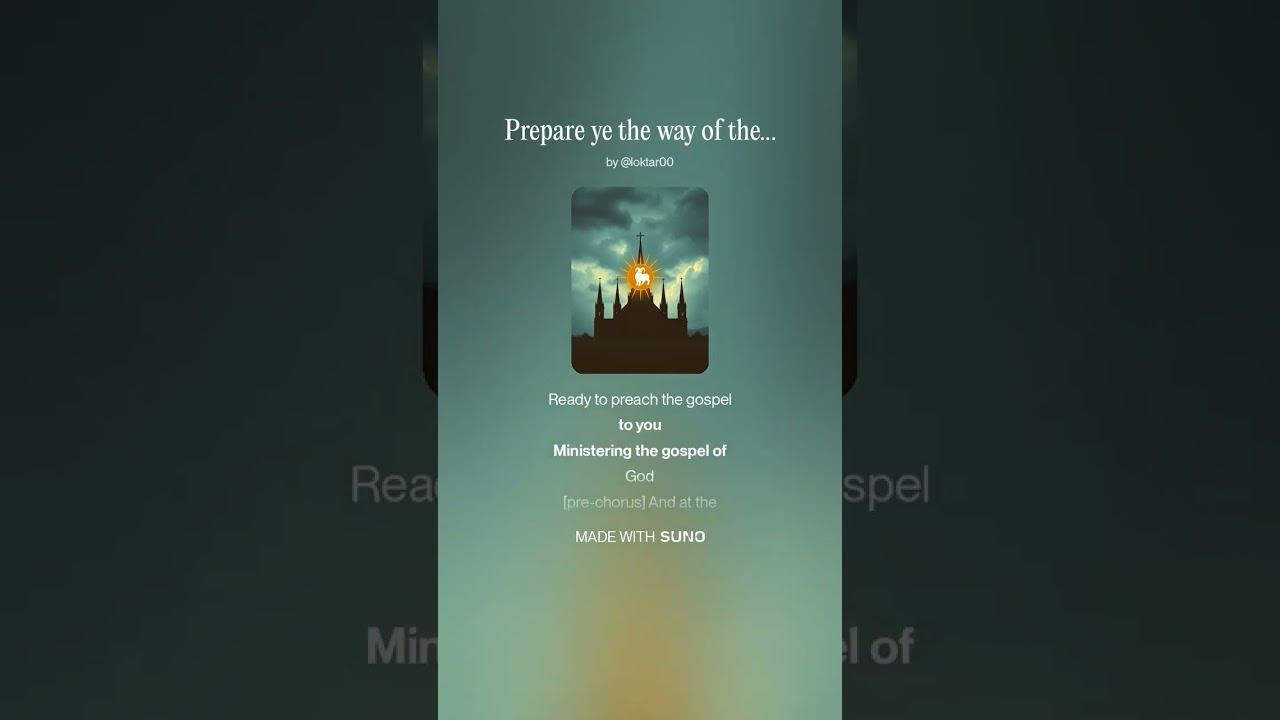 Prepare ye the way of the Lord