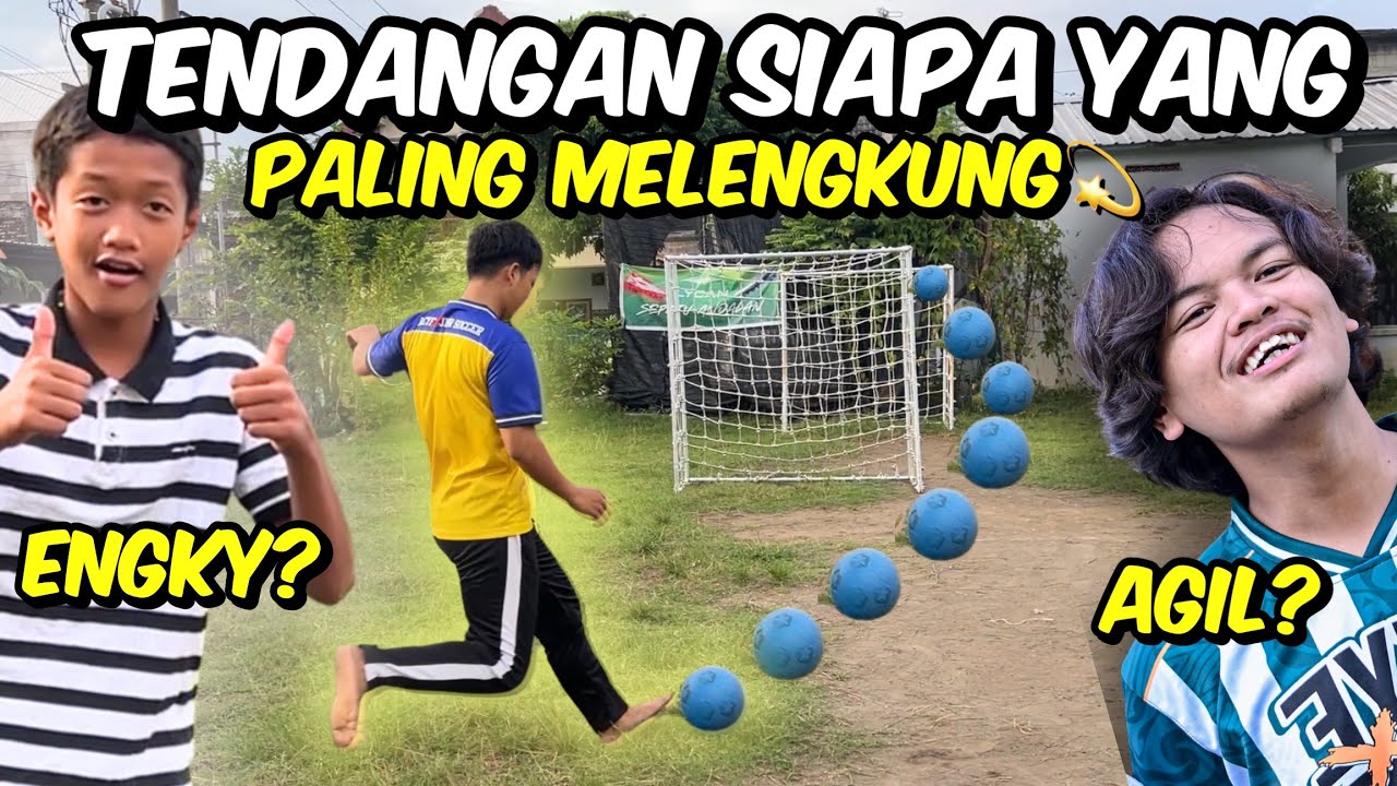 Siapakah yang punya Tendangan Paling Melengkung? 😱 Roihan, Agil atau Engky?