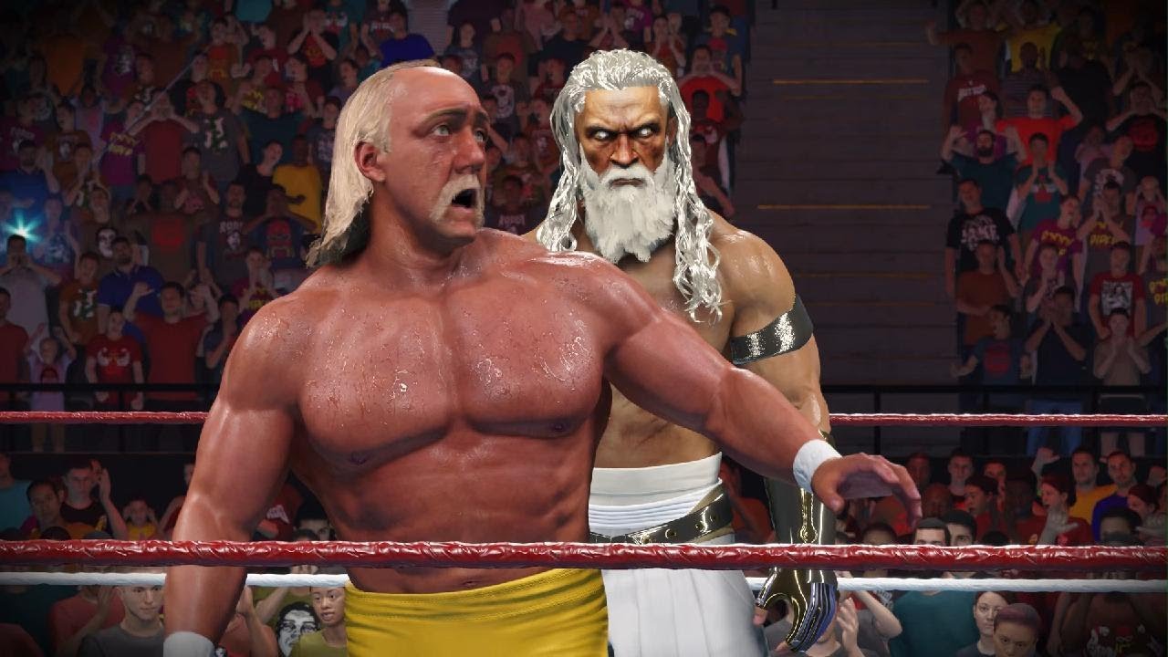 Hulk Hogan vs. Zeus!!!! #wwe2k25 #hulkhogan #hulkamania #zeus #fantasymatch #PlayerFUGaming