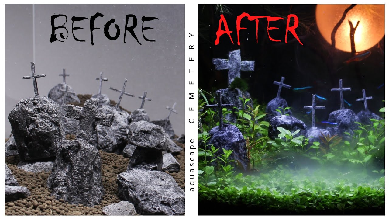 HOW TO Graveyard In An Aquarium | Aquascaping CEMETERY | Halloween Video Special Breakdown
