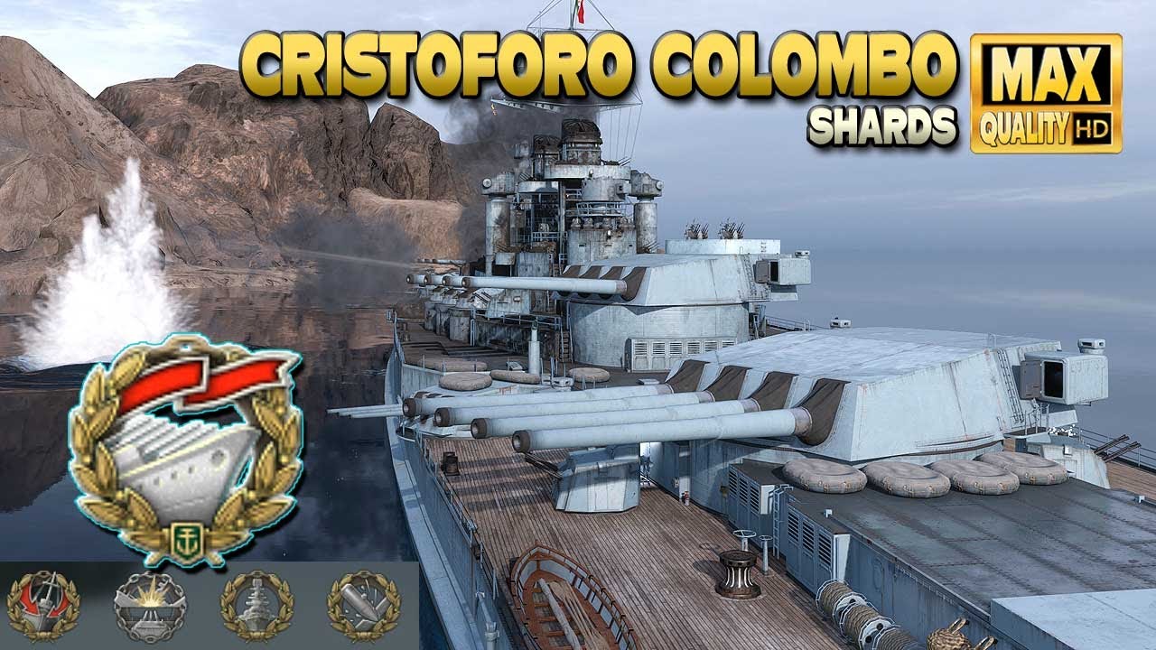 линкор Христофор Колумб: Триллер на карте Shards - World of Warships