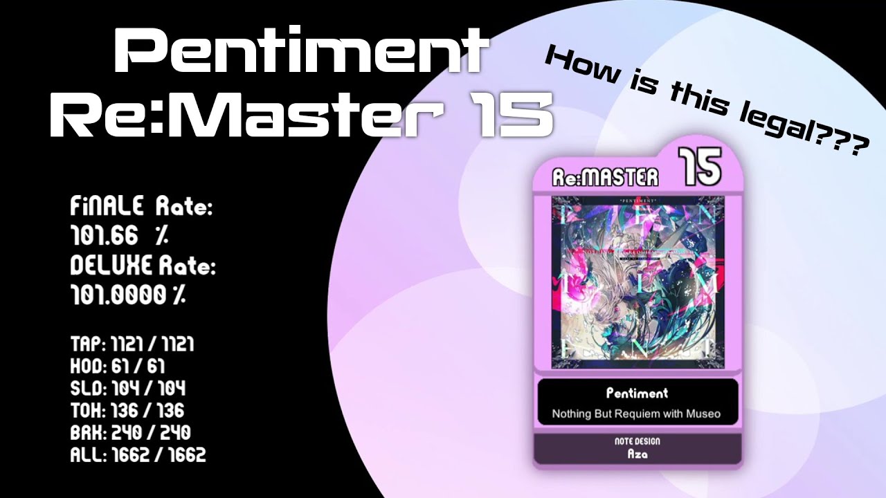 [ Final Verdict Pack 9 ] Pentiment [ maimai 創作譜面 Re:MASTER 15 DX ]
