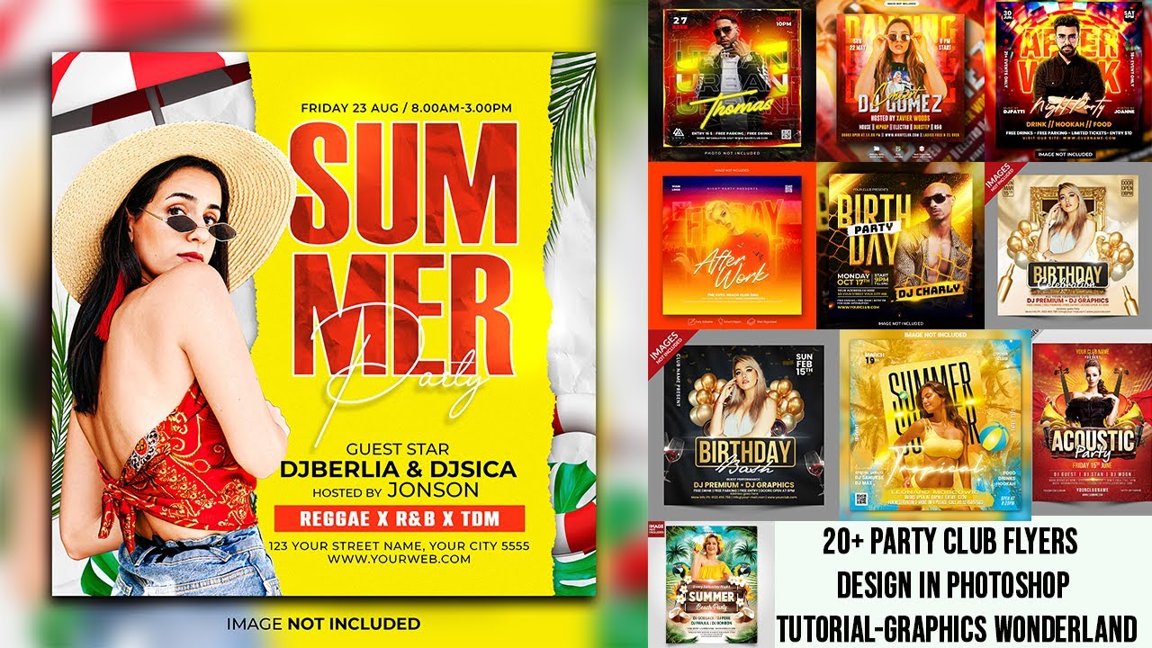 DOWNLOAD FREE 20+ Party Club Flyers Design In Photoshop Tutorial Graphics Wonderland