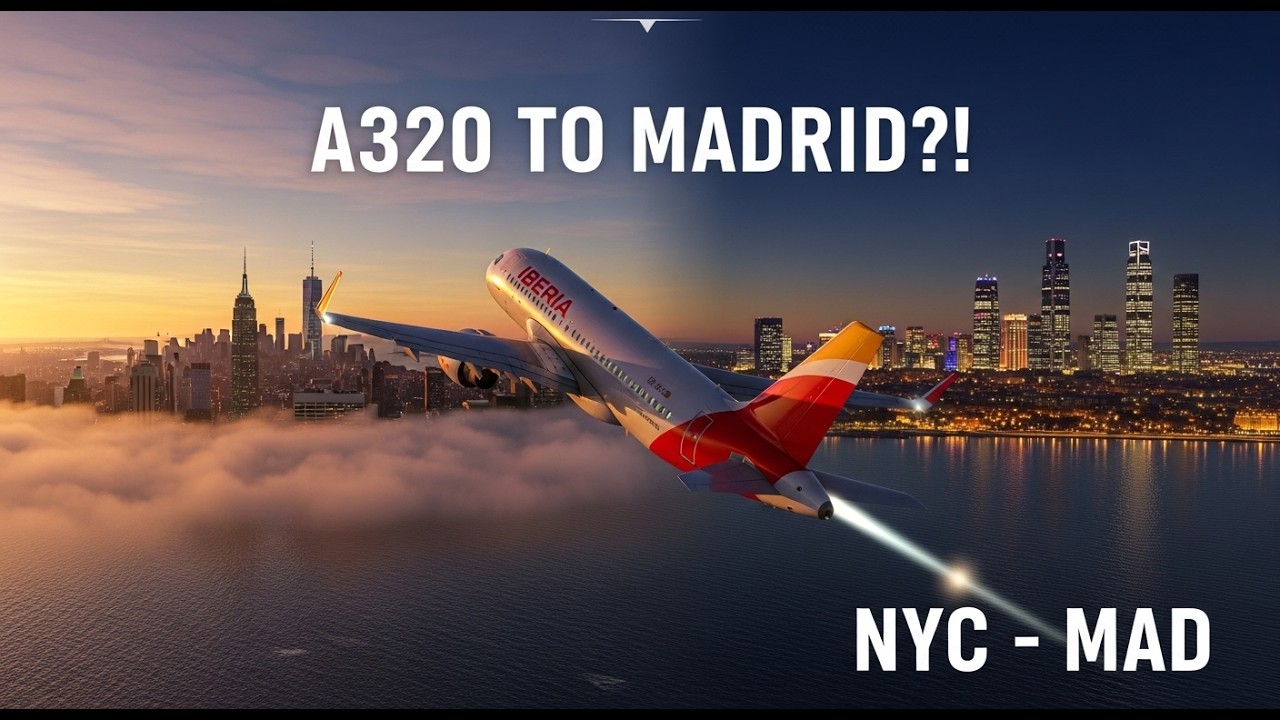 NYC → Madrid | Airbus A320 Iberia | Microsoft Flight Simulator