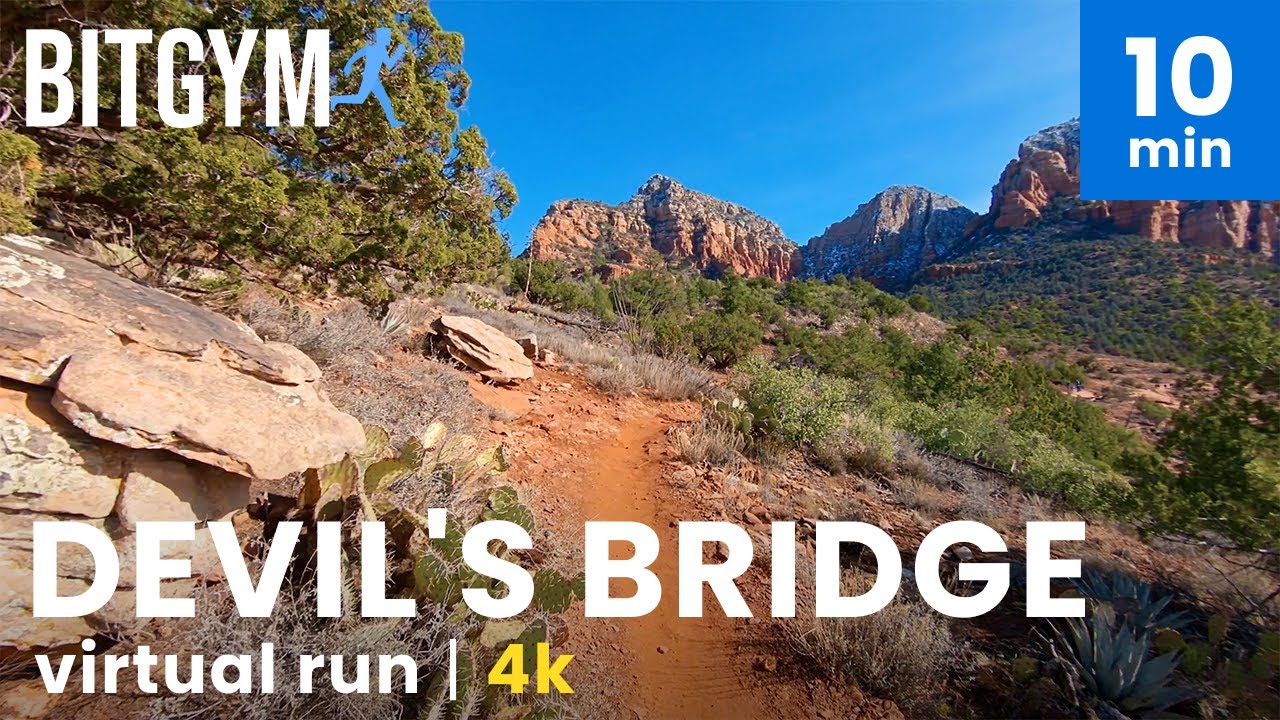 Virtual Run: Sedona, Devil's Bridge (Download BitGym App for cardio motivation)