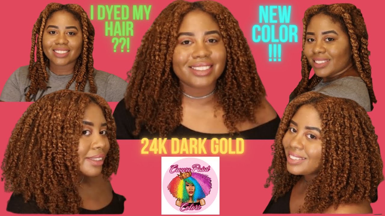 NEW HAIR COLOR??! | Crown Paint Colors Review | Temporary Hair Color on Natural Hair| TwistOut