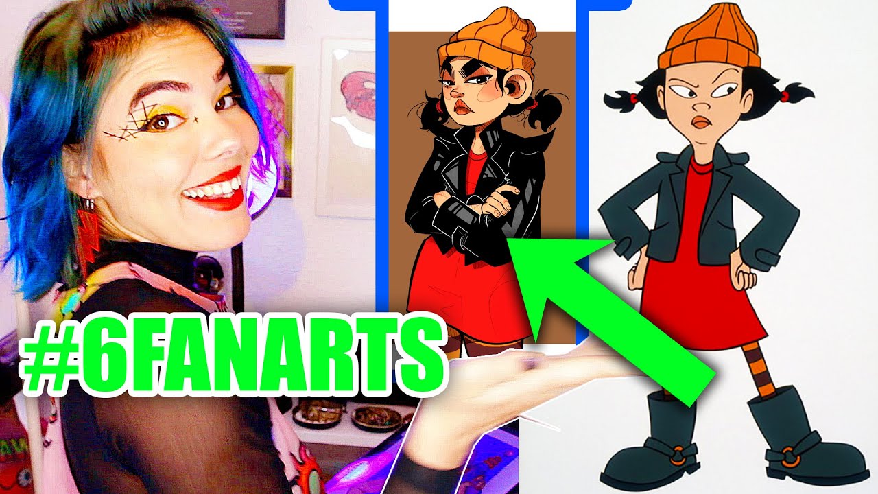 DIBUJO en MI ESTILO personajes FAMOSOS 🎨| SIX FANARTS CHALLENGE