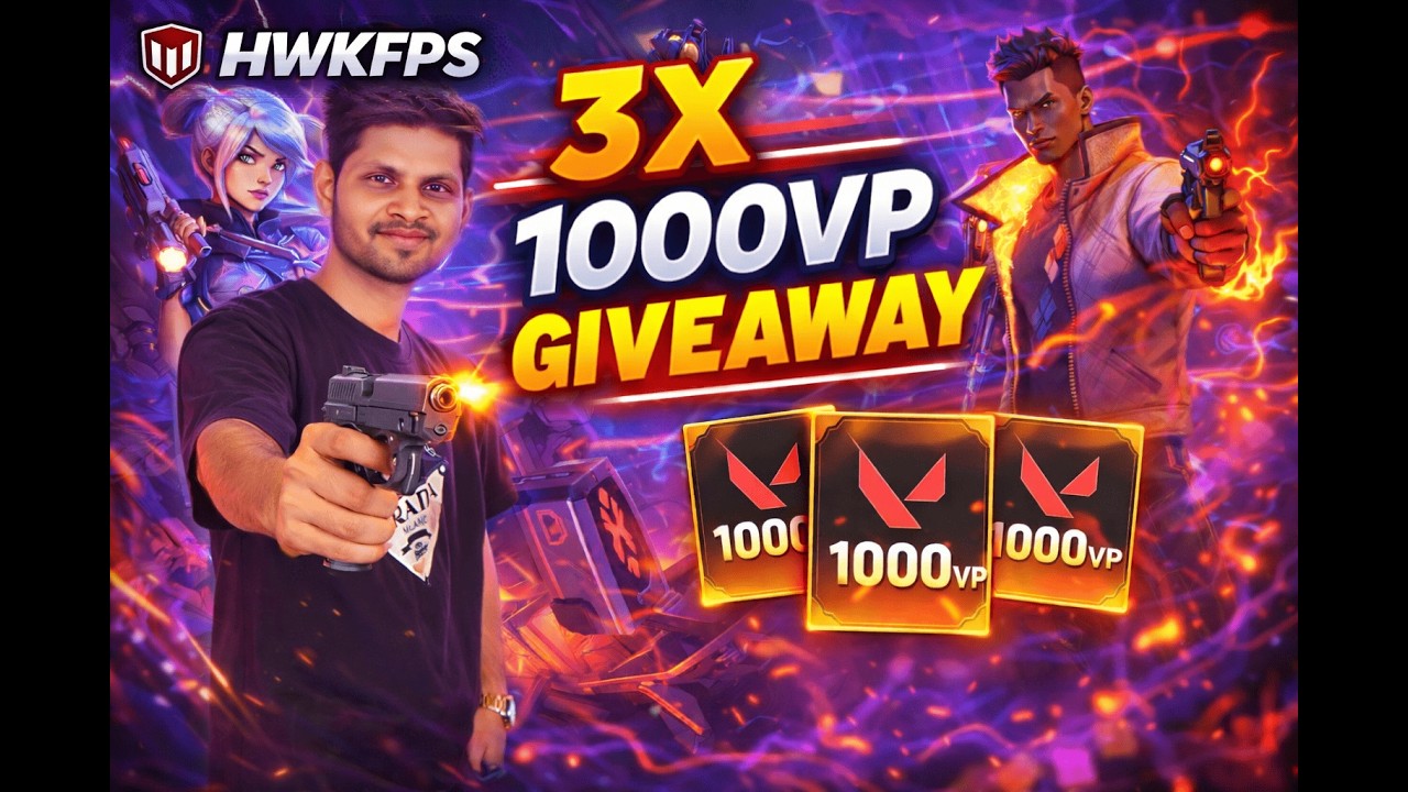 3X 1000VP Giveaway Sub Now Dont Miss Chance #valorantlive
