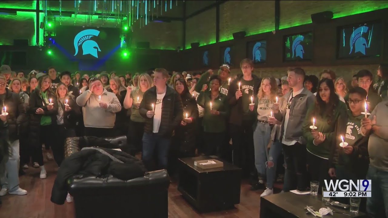 Michigan State grads honor shooting victims at River North bar