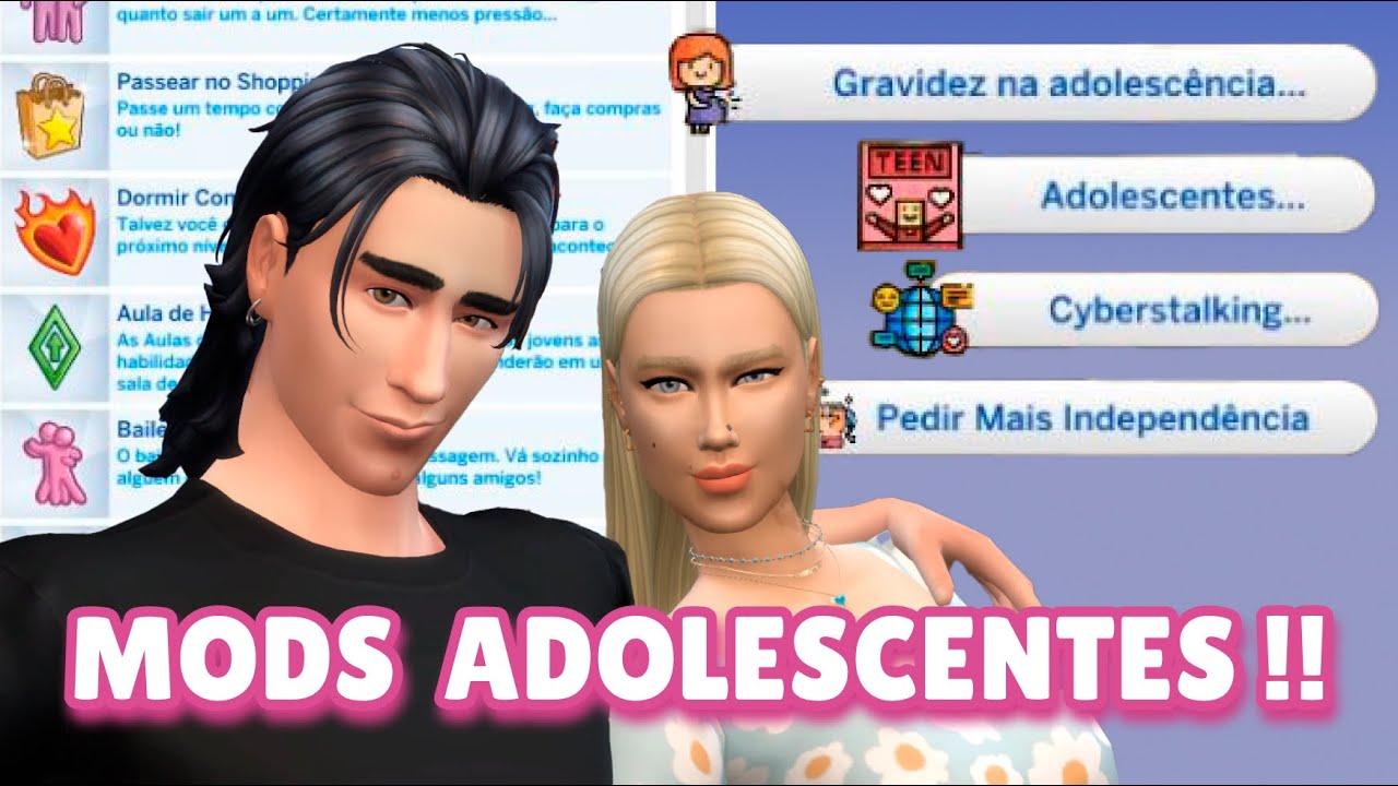 4 MODS para ADOLESCENTES | POPULARIDADE, NOVAS INTERAÇÕES, ATIVIDADES E MAIS | The Sims 4