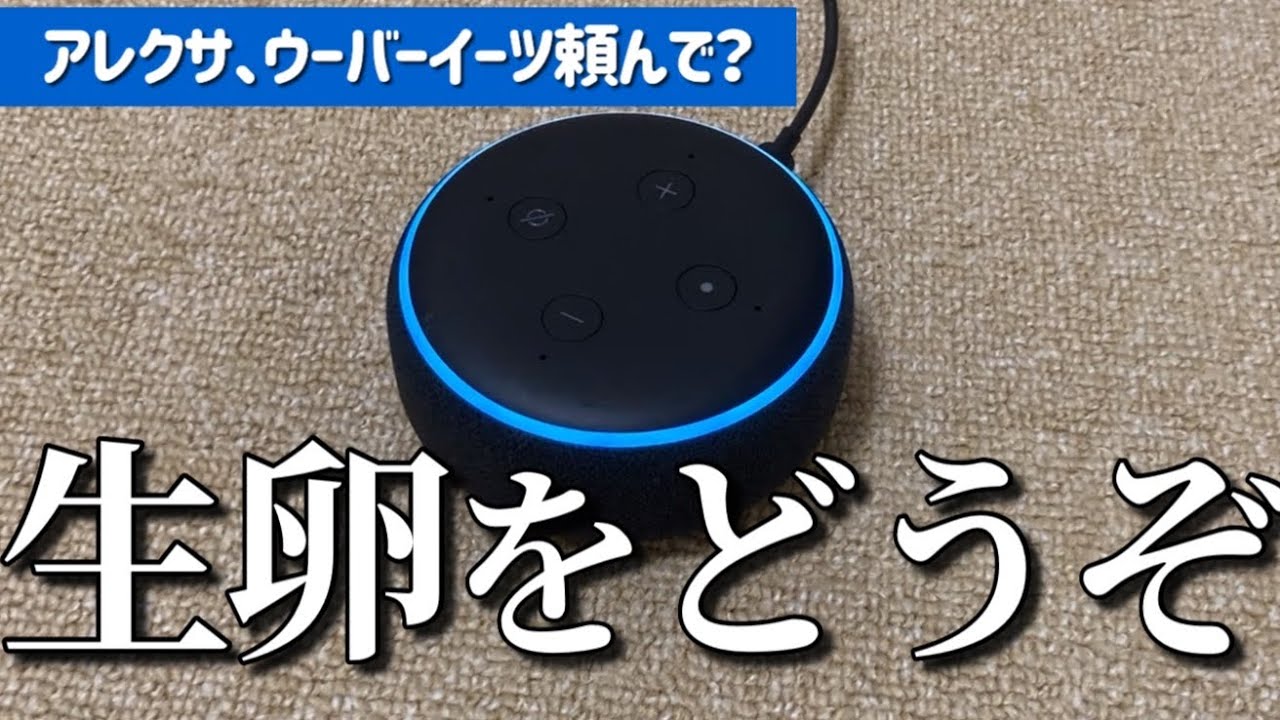 アレクサにウーバーイーツお願いしたら生卵をすすめられた。