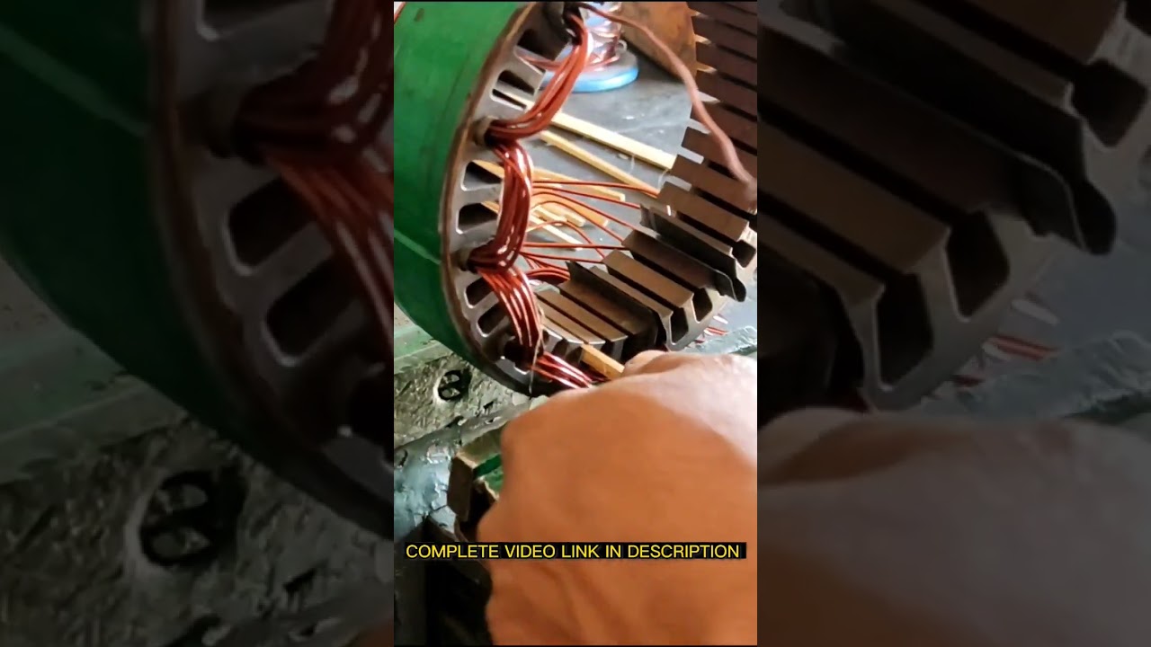 Alternator Stator coil Restoration manually #statorwindingmachine #stator #alternatorwinding #diy