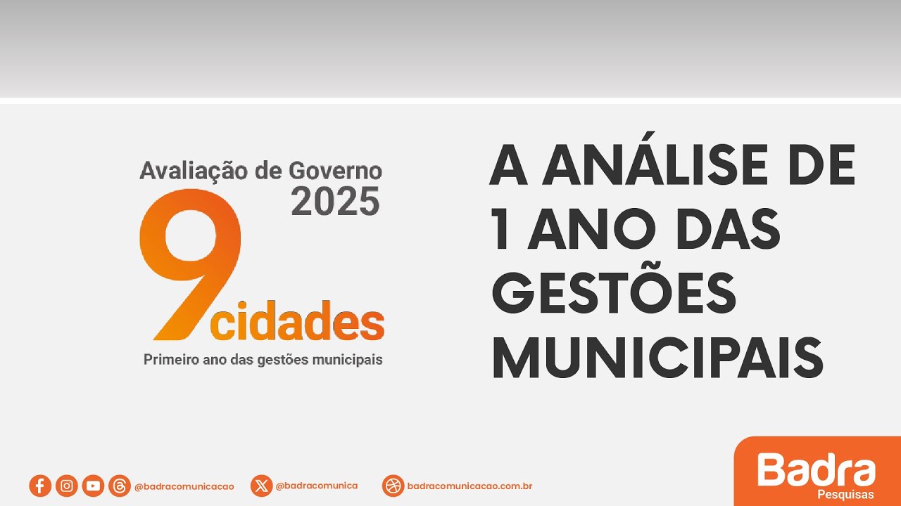 Baixada Santista - Resultado da pesquisa Badra sobre as 9 cidades
