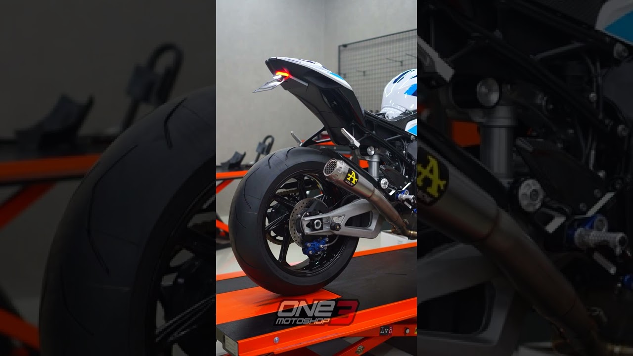 BMW M1000RR 2021 with Arrow Exhaust Pro Race Titanium Competition Full System