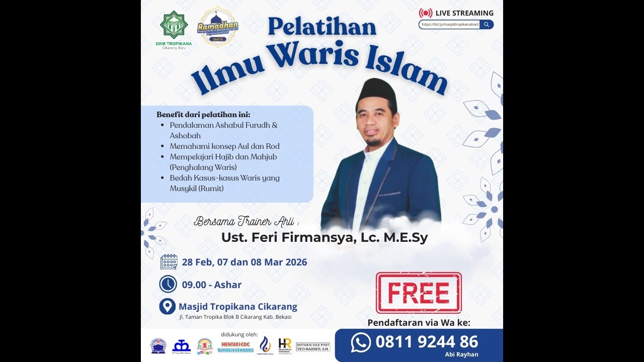 Pelatihan Ilmu Warisan islam Sesi ke-2